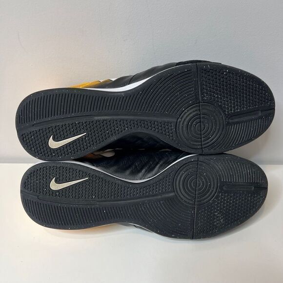 Nike Tiempo X Mens Size 10.5 Black Yellow Athletic Running Soccer Cleats - Picture 10 of 11